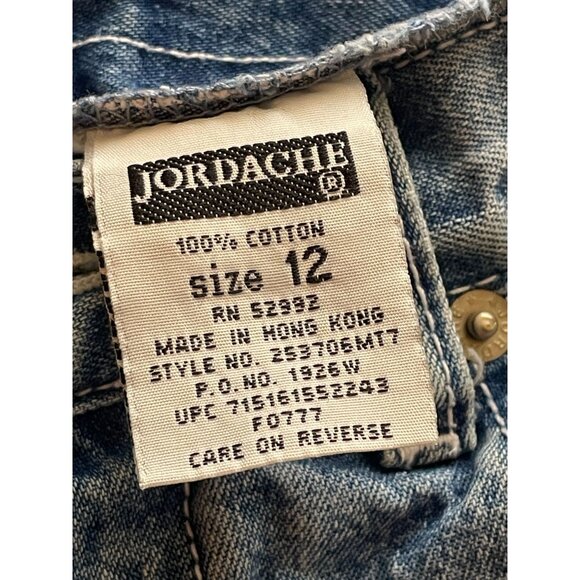 80's Jordache Stonewash Denim Blue Jeans Size 24x25 Straight Leg Cargo - Picture 10 of 14
